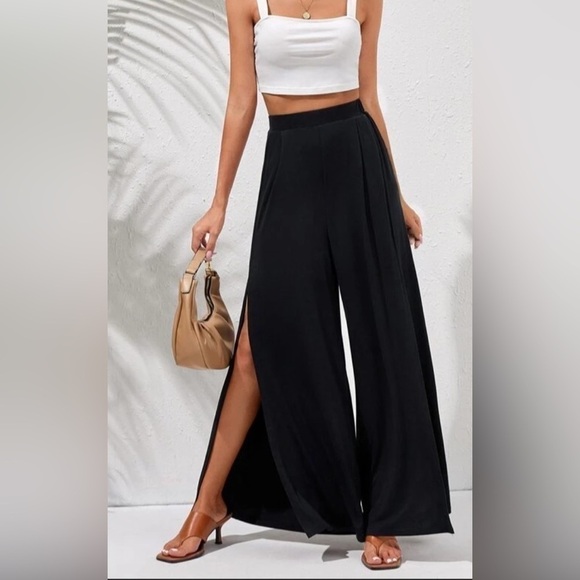 Dynamite Split Thigh Pants Black  Ladies XSm - Picture 1 of 16